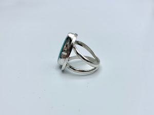 Turquoise & Silver Ama Ring